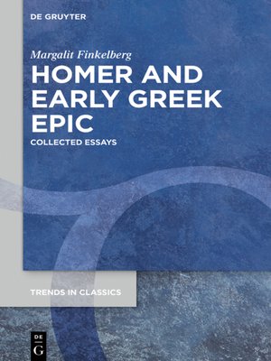 cover image of Homer and Early Greek Epic